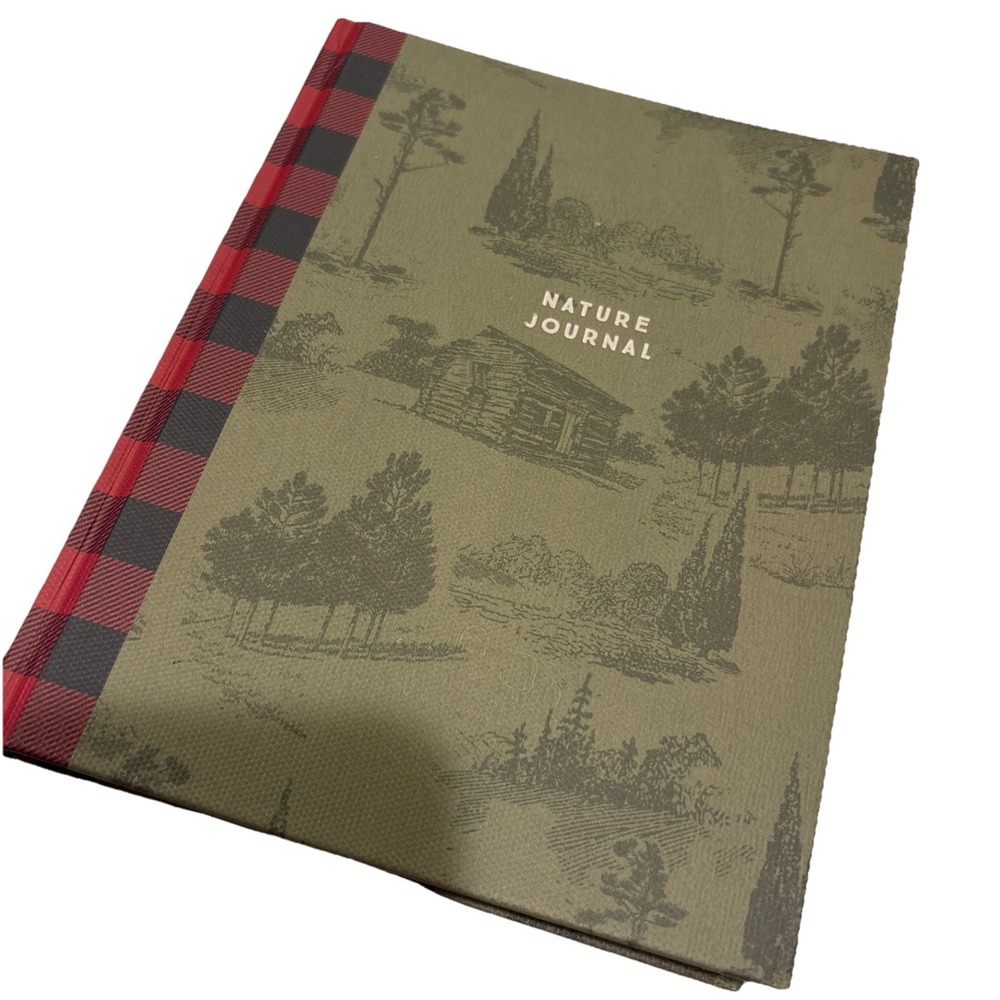 Woolrich Nature Journal‎ Hardcover Green Plaid Spine Blank Lined Notebook